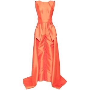 Saiid Kobeisy Mikado Classic Jumpsuit With Detachable Overskirt - NWT